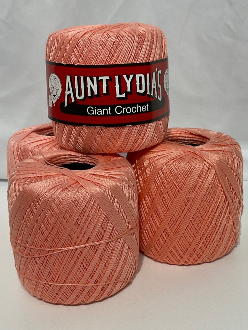 Aunt Lydias Cotton Crochet Thread Peach Bundle Vintage